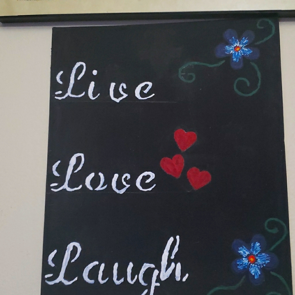 Painting 10x8 canvas painting  #live love laugh